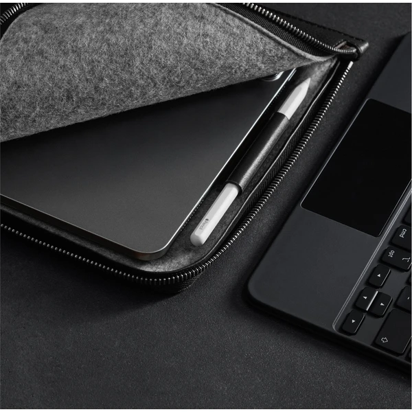 Woolnut Leather Folio kožené puzdro iPad Pro 12,9"/iPad Pro 13"/iPad Air 13" čierne - Puzdra - Obrázok K9LR100501