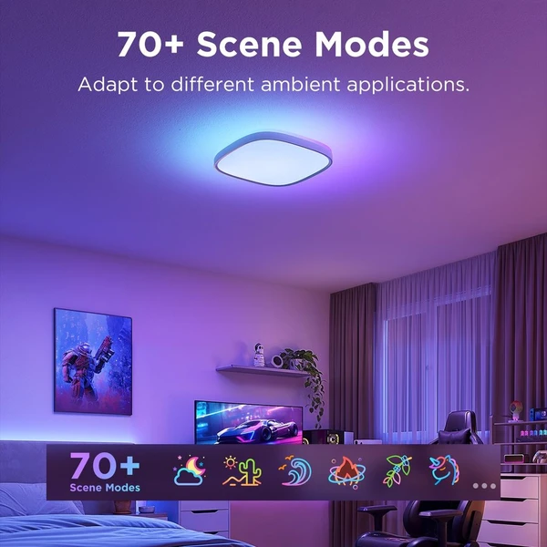Govee RGBICWW Smart štvorhranné stropné svetlo 2400lm 30cm Matter - Inteligentné osvetlenie - Obrázok K9QK000K01