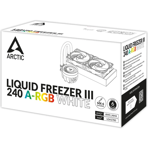 ARCTIC Liquid Freezer III - 240 A-RGB biely - Chladiče - Obrázok K9V4000L01