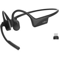 Shokz OpenComm2 UC (2025) Bluetooth slúchadlá pred uši s adaptérom USB-C čierna - Slúchadlá