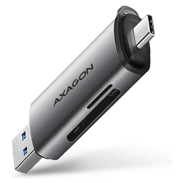 AXAGON CRESAC USB3.2 Gen 1 TypeC + TypeA externá čítačka kariet SD/microSD podpora UHSI - Čítačky pamäťových kariet - Hlavný obrázok
