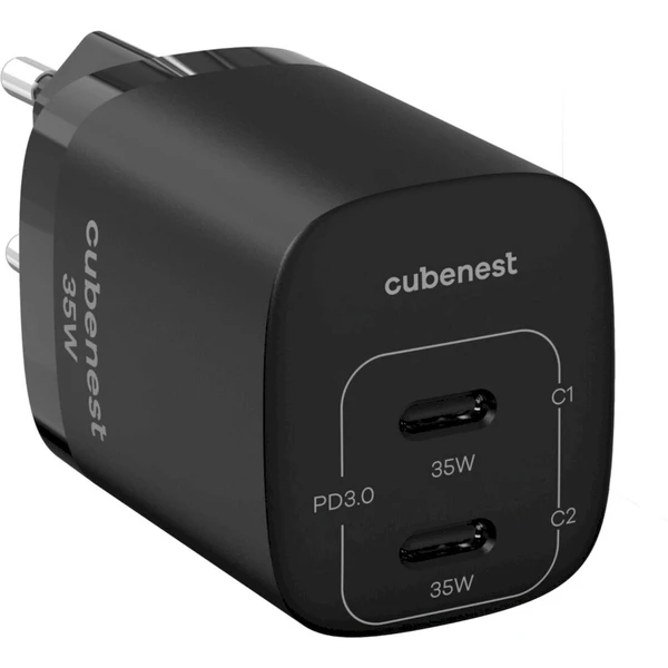 CubeNest S2D1 sieťová nabíjačka 35W čierna - Nabíjačky - Obrázok KAB3000J01