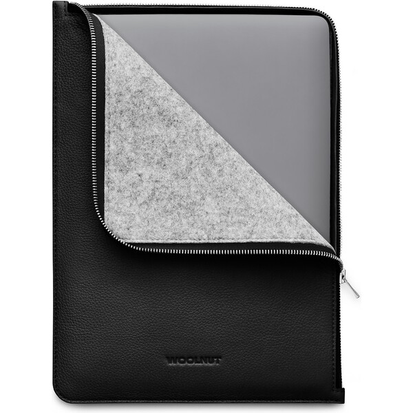 E-shop Woolnut Leather Folio kožené puzdro pre MacBook Air 13"/MacBook Pro 14"/MacBook Pro 13" čierne