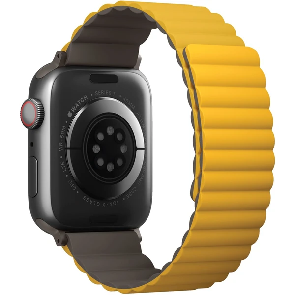 UNIQ Revix obojstranný remienok pre Apple Watch 49/46/45/44/42mm Mustard (Horčicový/Khaki) - Remienky - Obrázok KD3WF00101