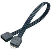 Akasa predlžovací pásik RGB 4pin(M) na 4pin(F) (AK-CBLD01-50BK), 50 cm - Káble a redukcie