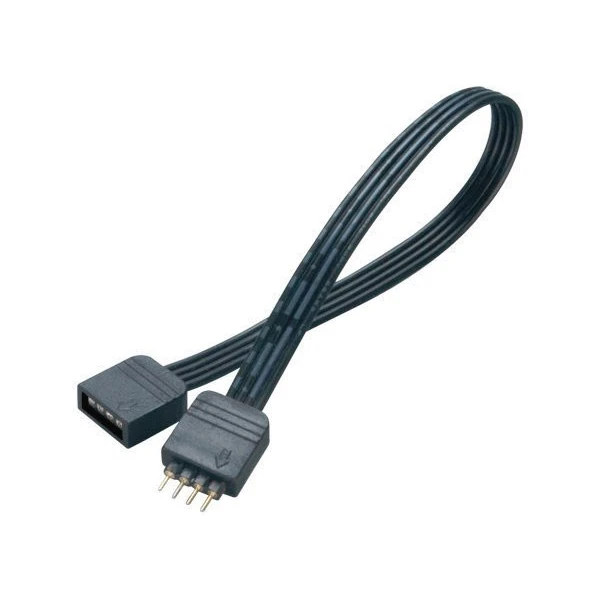 Akasa predlžovací pásik RGB 4pin(M) na 4pin(F) (AK-CBLD01-50BK), 50 cm - Káble a redukcie - Hlavný obrázok