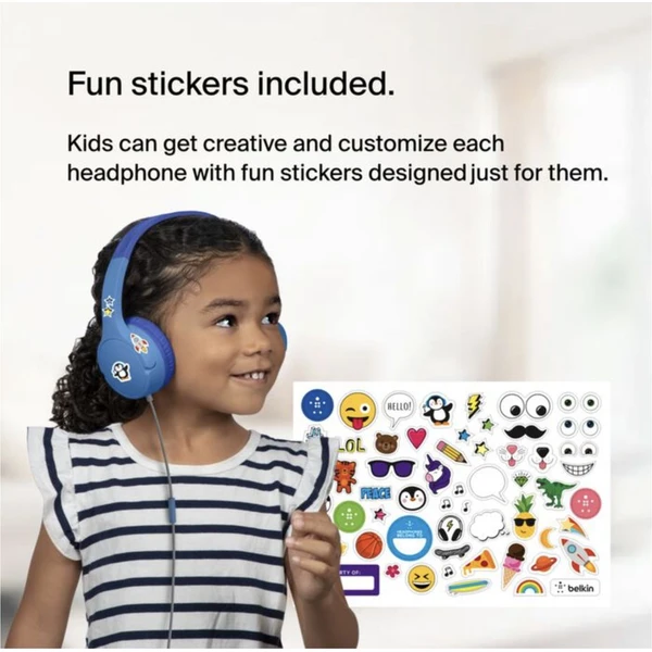 Belkin SOUNDFORM™ Mini detské drôtové slúchadlá modré - Slúchadlá - Obrázok KDCF000O01