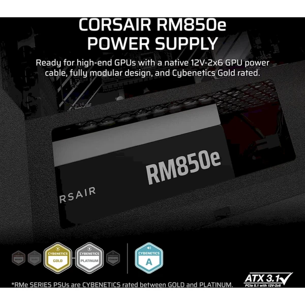 Corsair RM850e čierny - Zdroje - Obrázok KDRK000K01