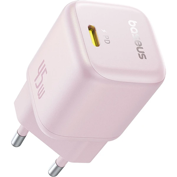 Rýchlonabíjačka do siete Baseus PicoGo GaN 45W USB-C PD ružová - Nabíjačky - Hlavný obrázok