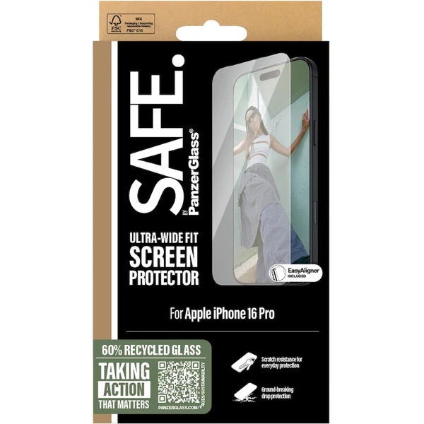 PanzerGlass® SAFE Ultra-Wide Fit Apple iPhone 16 Pro - Ochranné fólie a sklo - Obrázok KF08000P01