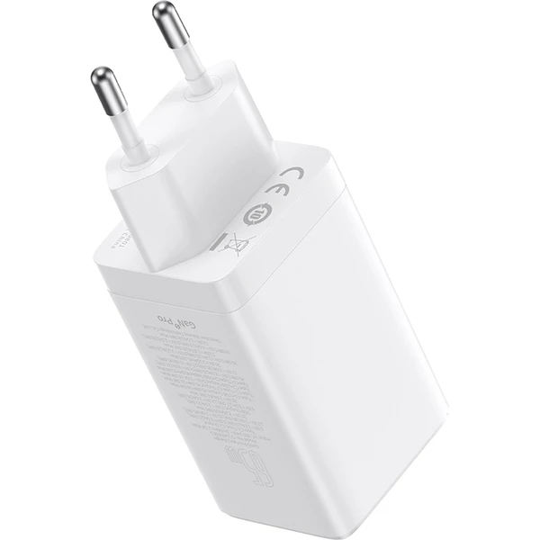 Rýchlonabíjačka do siete Baseus GaN5 Pro 65W 2x USB-C, 1x USB biela - Nabíjačky - Obrázok KFGE000L01