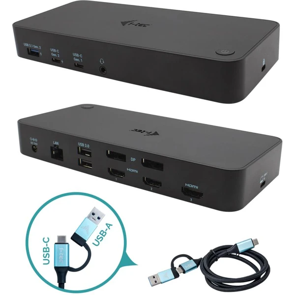 i-tec USB-C Thunderbolt3 Docking Station 3x 4K + Power Adapte - Dokovacie stanice - Obrázok KGIPF00101