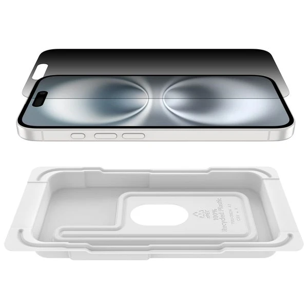Belkin SCREENFORCE™ Invisiglass Privacy Anti-Microbial sklo iPhone 16/15/14 Pro - Ochranné fólie a sklo - Obrázok KGNB000J01