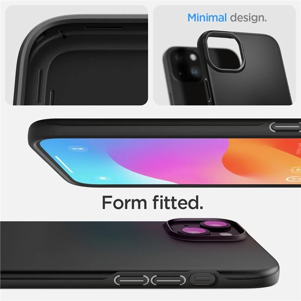 Spigen Thin Fit kryt iPhone 15 čierny - Puzdra - Obrázok KGU8000601