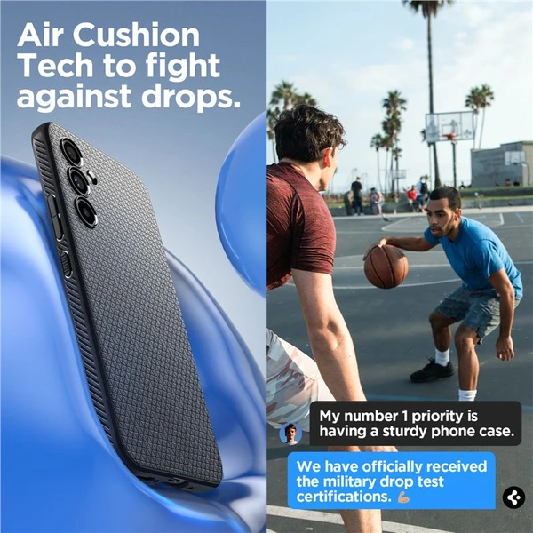 Spigen Liquid Air kryt Samsung Galaxy A54 5G čierny - Puzdra - Obrázok KHLN100501