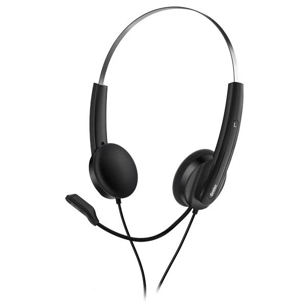 Genius HS-220U USB slúchadlá s mikrofónom čierna - Slúchadlá - Obrázok KHVK300401