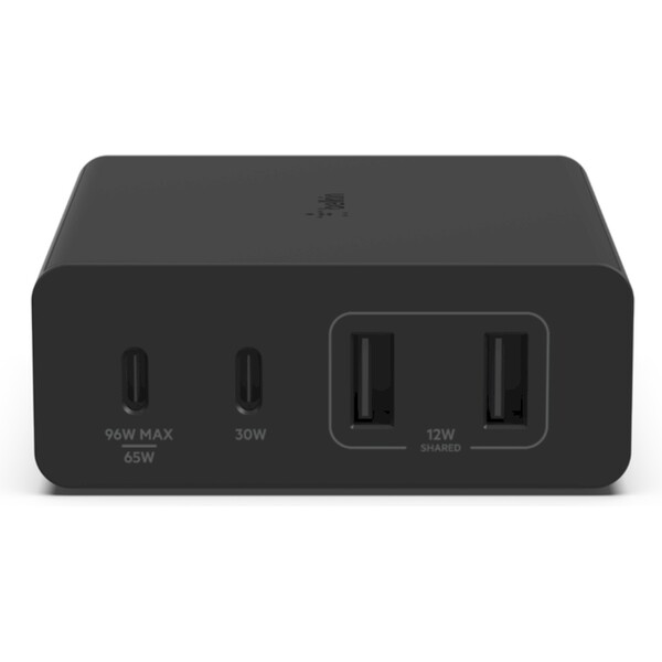 E-shop Belkin BoostCharge PRO 4portová GaN nabíjacia stanica (108W) s Power Delivery, čierna