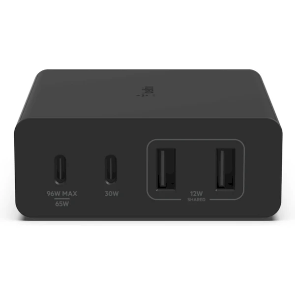 Belkin BoostCharge PRO 4portová GaN nabíjacia stanica (108W) s Power Delivery, čierna  - Nabíjačky - Hlavný obrázok