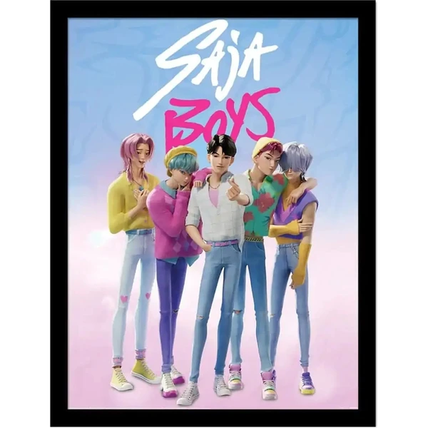 Rámovaný obraz Pyramída International K-Pop Demon Hunters - Saja Boys - Dekorácie - Hlavný obrázok