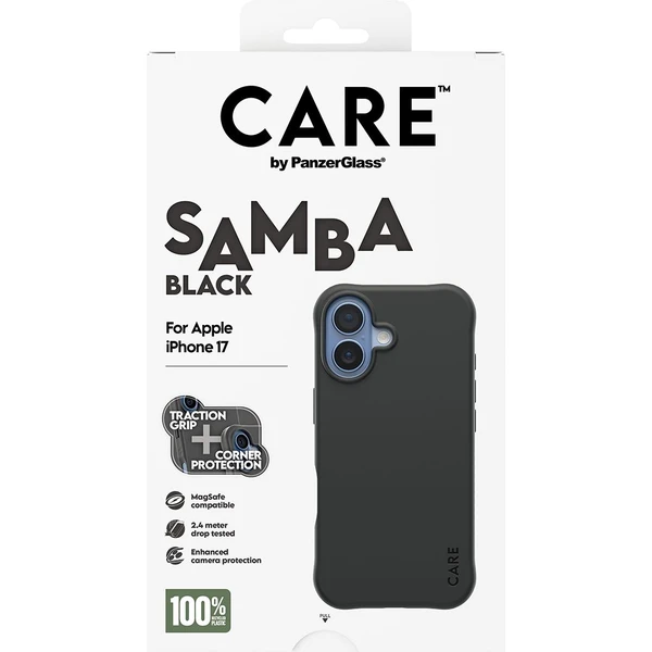 PanzerGlass® CARE Samba kryt s MagSafe Apple iPhone 17 Black - Puzdra - Obrázok KLDH000K01