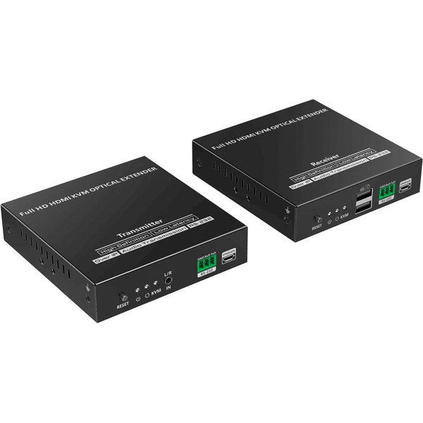 PremiumCord Optický HDMI KVM extender FULL HD 1080p až na 40km - Ostatné - Obrázok KLNF000K01