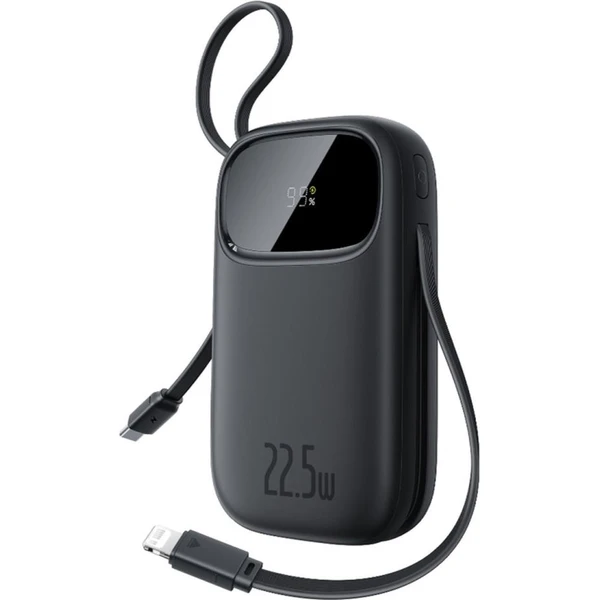 Baseus EnerFill FC31 Qpow 3 20000mAh powerbanka, 22,5W, s káblom USB-C a Lightning čierna - Powerbanky - Obrázok KMBQ000K01
