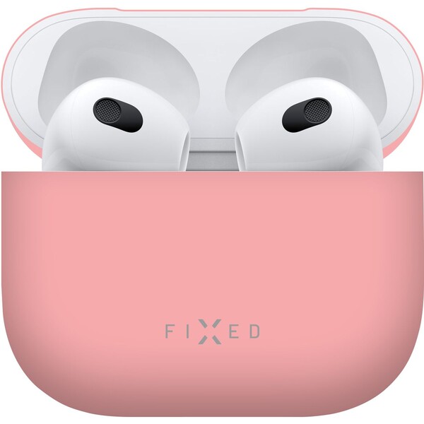 FIXED Silky ultratenké silikónové púzdro Apple Airpods 3 ružové