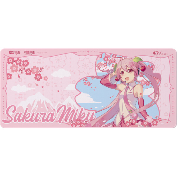 Akko x Sakura Miku podložka pod myš a klávesnicu
