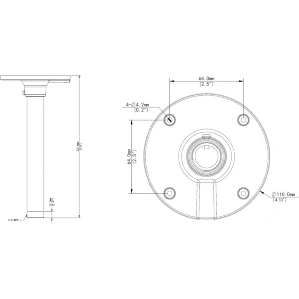 Uniview TR-CM24-IN na strop pre kamery Dome - Držiaky - Obrázok KOVF300401