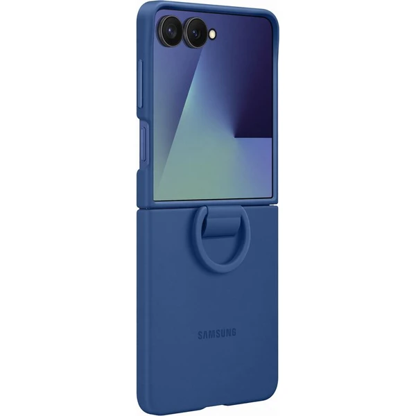 Samsung Ring Silicone Case ochranný kryt Galaxy Z Flip7 modrý - Puzdra - Obrázok KPGE000K01