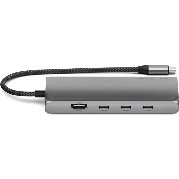 Satechi USB-C viacportový adaptér 8K s Ethernet V3 vesmírne šedý - USB huby - Obrázok KPX5000O01