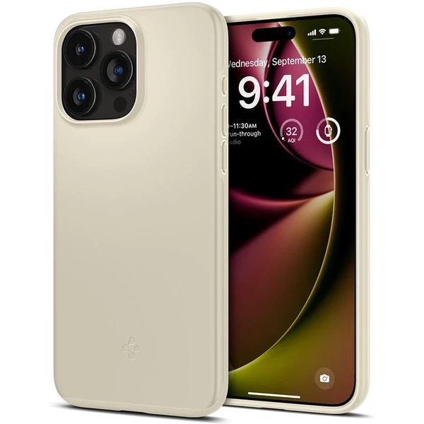 Spigen Thin Fit kryt iPhone 15 Pre béžový - Puzdra - Hlavný obrázok
