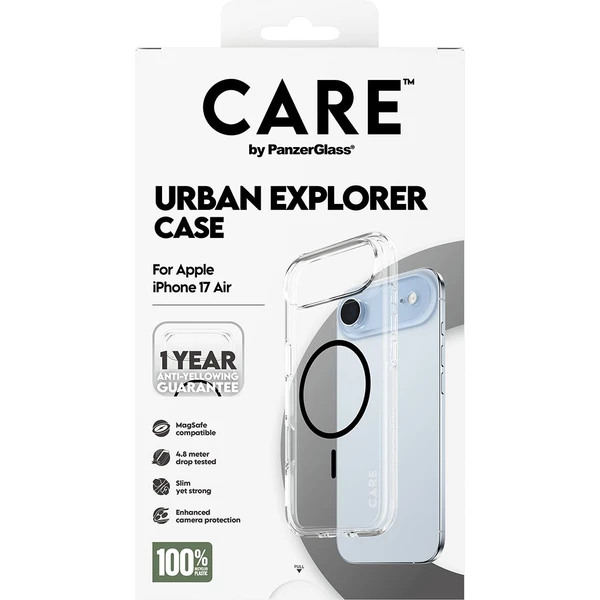 PanzerGlass® CARE Urban kryt s MagSafe Apple iPhone Air číry/čierny - Puzdra - Obrázok KQEH000K01