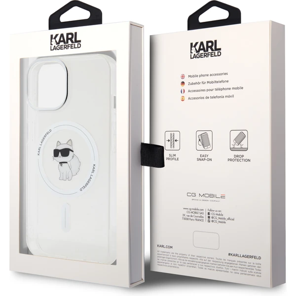 Karl Lagerfeld IML Chúpette MagSafe kryt iPhone 15 číry - Puzdra - Obrázok KSI8000601