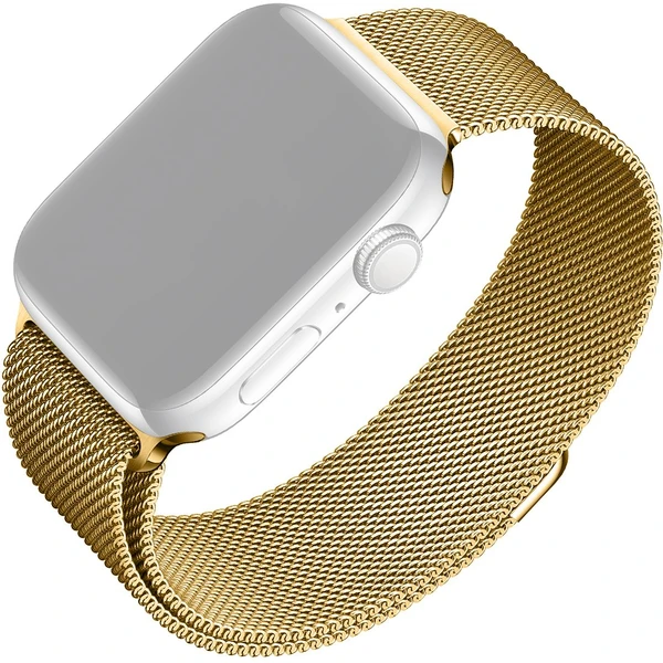 FIXED Mesh Strap sieťový nerezový remienok Apple Watch 42/44/45mm zlatý - Remienky - Hlavný obrázok