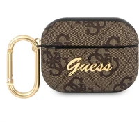 Guess 4G Script PC/PU puzdro pre Airpods Pro hnedé - Puzdra