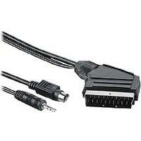 PremiumCord S-Video + 3,5mm/SCART + kondenzátorový kábel 5m čierny - Káble a redukcie