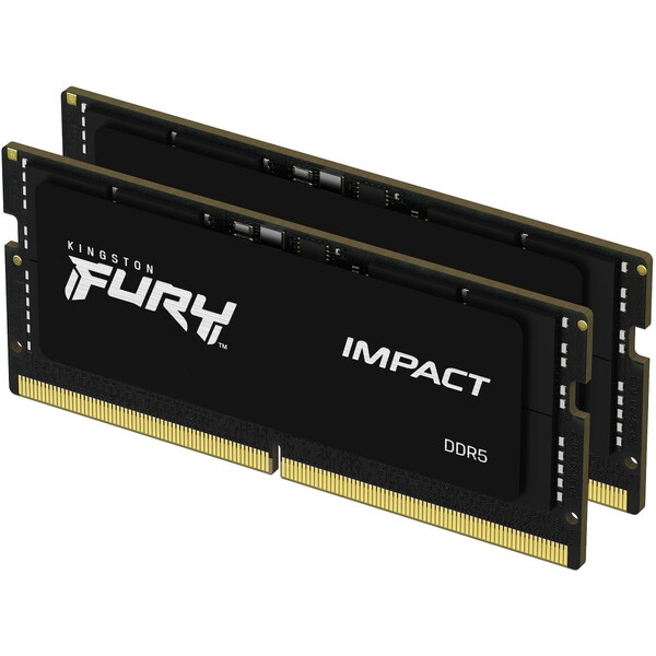 E-shop Kingston FURY Impact Black DDR5 16GB 4800MT/s CL38 SO-DIMM (2x8GB) XMP