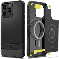 Spigen Rugged Armor MagFit iPhone 15 Pro Max matne čierny - Puzdra