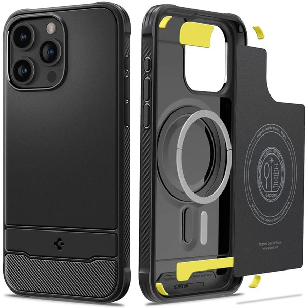Spigen Rugged Armor MagFit iPhone 15 Pro Max matne čierny - Puzdra - Hlavný obrázok