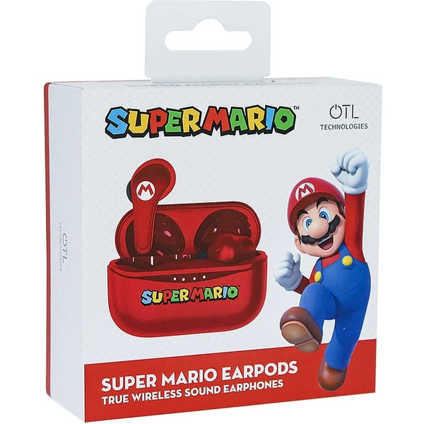 OTL bezdrôtové slúchadlá TWS s motívom Super Mario červená - Slúchadlá - Obrázok KYHB300401