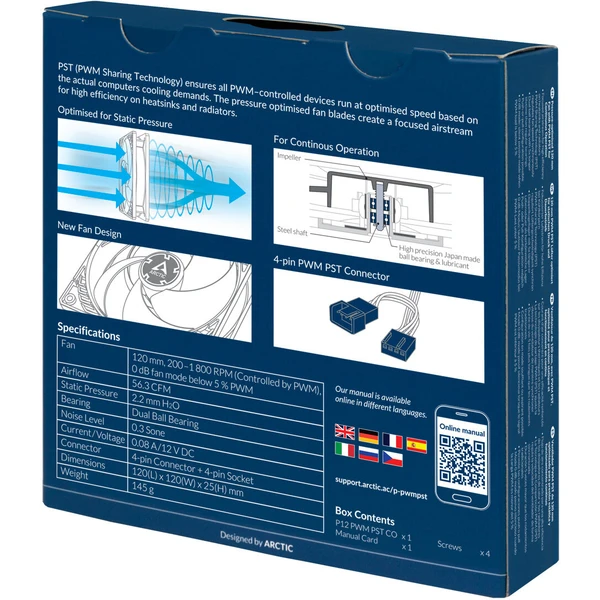 Arctic P12 PWM pst CO - Ventilátory pre PC - Obrázok KZTR600301