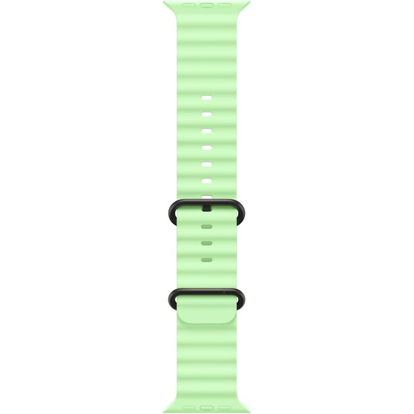 E-shop Apple Watch 49/46/45/44mm neónovo zelený Oceánsky remienok čierny titán