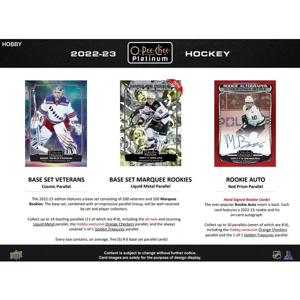 Hokejové karty Upper Deck O-Pee-Chee Platinum Hockey Hobby Box 2022-23 - Hokejové karty - Obrázok L172000K01