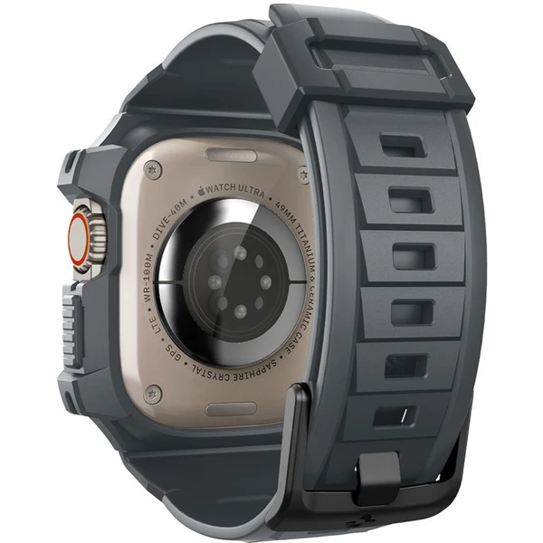 Spigen Rugged Armor Pro remienok s puzdrom Apple Watch Ultra 3/2/1 (49mm) sivý - Remienky - Obrázok L1A1000P01