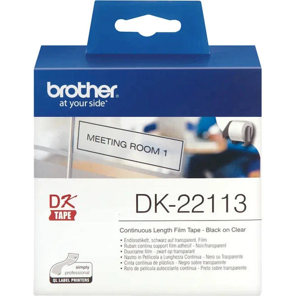 Brother DK-22113 priesvitná filmová rolka pre čiernu potlač 62 mm - Pásky pre štítkovače - Obrázok L1I9000P01