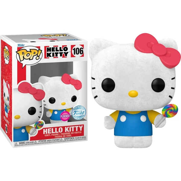 Funko POP! #106 Sanrio: Hello Kitty - Hello Kitty s Lollipop (Flocked) - Funko POP! - Hlavný obrázok