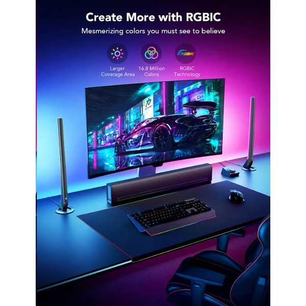 Govee Smart Gaming Light Bars LED Panely + Smart Dual ovládač - Inteligentné osvetlenie - Obrázok L1S6000L01