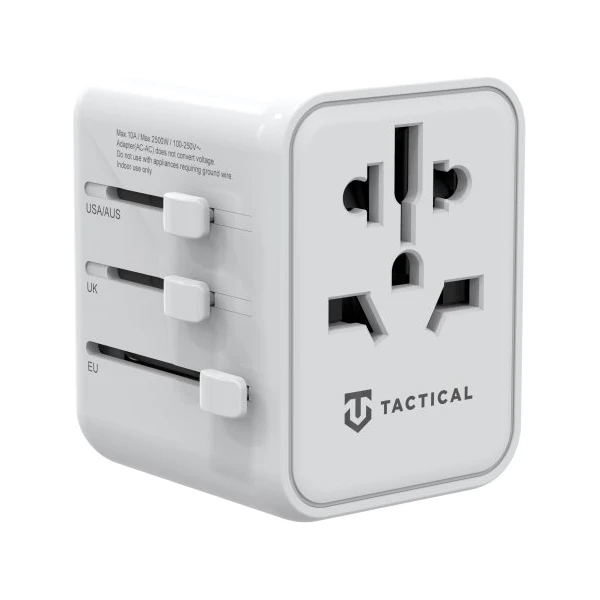 Tactical PTP cestovný adaptér biely - Nabíjačky - Obrázok L1T4G00101