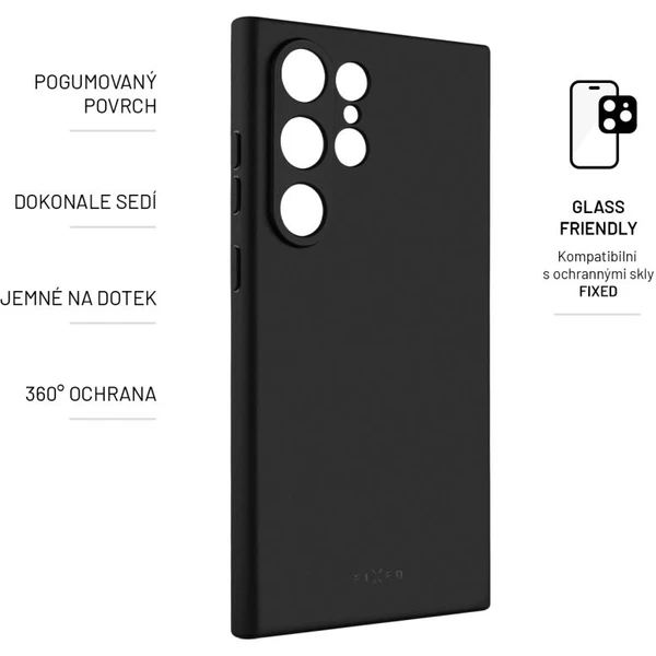 FIXED Story silikónový kryt Samsung Galaxy S24 Ultra čierny - Puzdra - Obrázok L261000K01